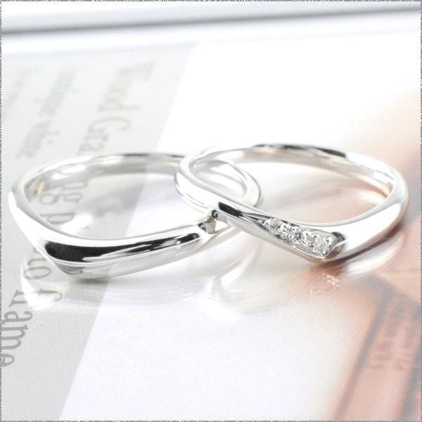 ペアリング 結婚指輪 10金 安い マリッジリング k10 ホワイトゴールド 