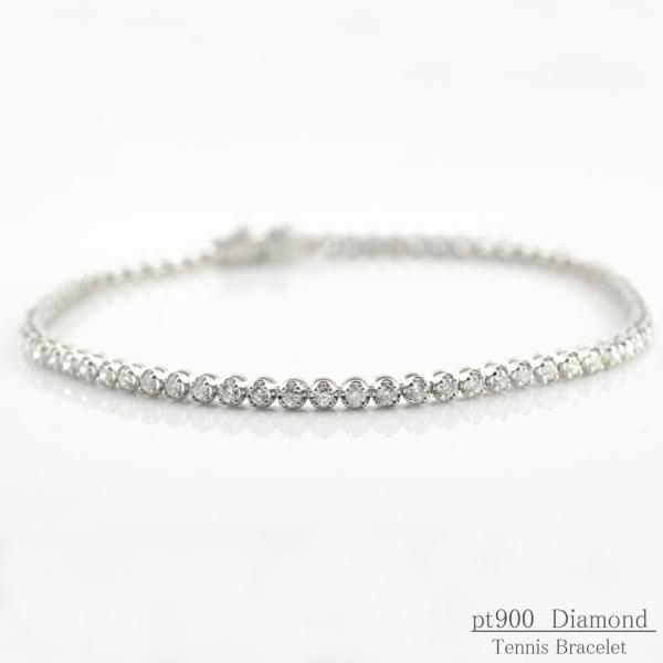 PT900 プラチナ ダイアモンド1CT ブレスレット ciero_dil-bl22984as