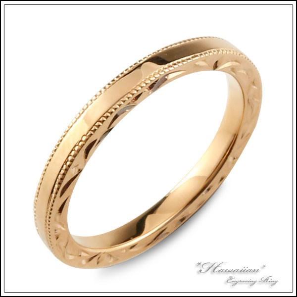 リング K18 ハワイアンジュエリー ハワイアン ピンクゴールドk18 シンプル ストレート ミルウチ 手彫り 結婚指輪 エンゲージリング Kkr Mrgha シエロブルー 通販 Yahoo ショッピング