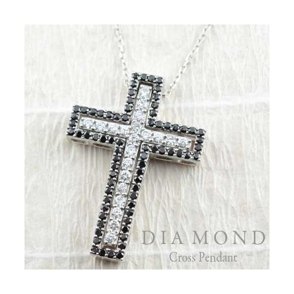 ダイヤモンド ネックレス プラチナ クロス ブラックダイヤ 人気 レディース ペンダント レディース ブラックダイヤ クロス 1 02ct リバーシブル ダイヤネックレス 人気 Pe3084pbz シエロブルー