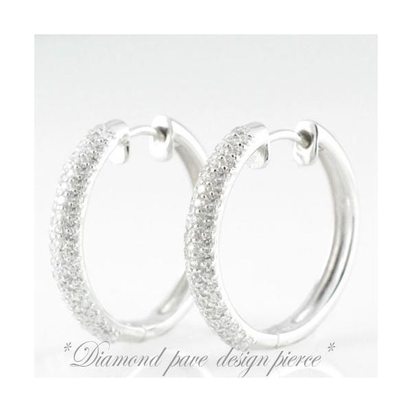 【美品】K18PG パヴェ ダイヤフープピアス diae0009_1.jpg
