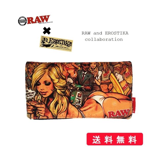 大人気Rockin'JellyBean （ ロッキンジェリービーン ）がデザインした、RAW girlのシャグポーチが登場！RAW× EROSTIKA のコラボポーチです。シャグはもちろん、ペーパーやチップなど お好みのRAWアイテムがピッ...