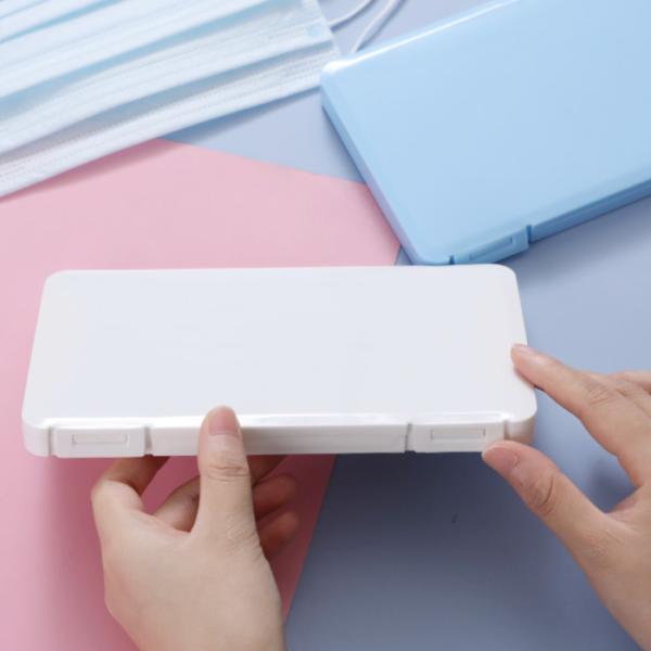 マスク ケース シンプル 携帯 マスクケース ピンク ブルー ホワイト 白