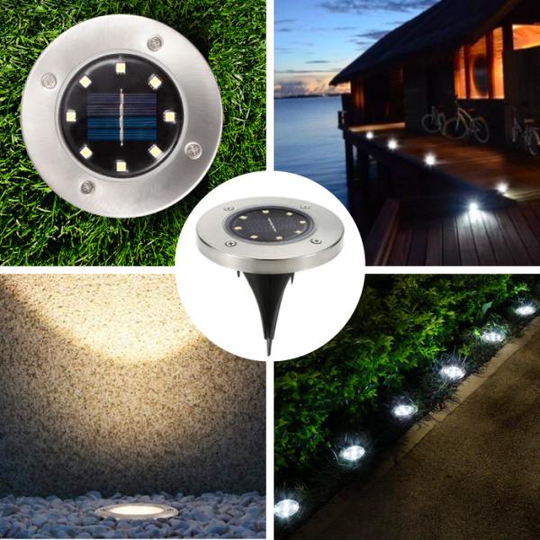 ソーラーライト 屋外 埋め込み式 4個セット ソーラーガーデンライト