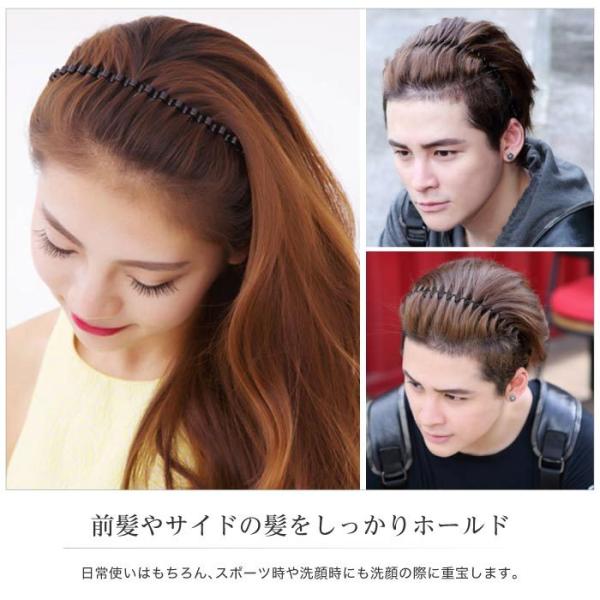 波型カチューシャ 5本 セット 髪飾り ヘアバンド メンズ スプリング