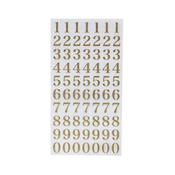シールシート 数字 金 グリッター文字シール ゴールド クローズピン
