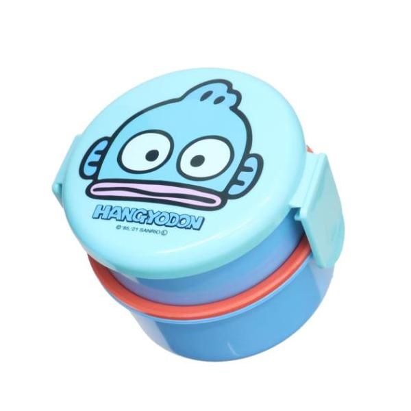 「お弁当箱 シール容器」 ハンギョドン キャラクター お弁当箱 抗菌丸型ランチボックス2段 500ml フォーク付き サンリオ グッズ ハンギョドンのかわいいランチ雑貨シリーズ 大人気サンリオキャラクターズの可愛いランチグッズシリーズこちら...
