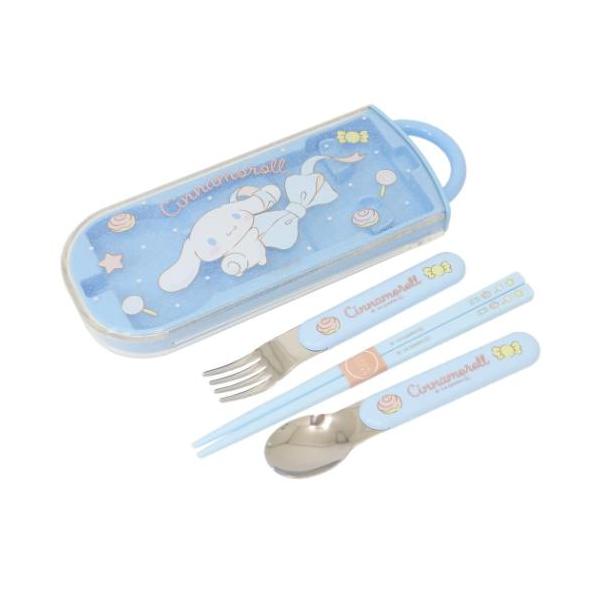 「コンビ トリオセット」 シナモロール サンリオ キャラクター カトラリーセット 抗菌食洗対応スライドトリオセット ビッグリボン スケーター 食器洗い乾燥機OKのお箸、フォーク、スプーンとケースのセット 大人気サンリオキャラクターのキュート...