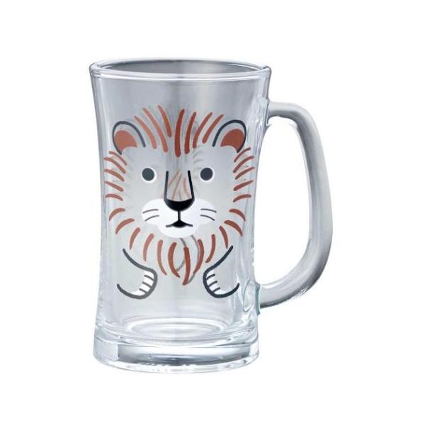 ビールコップ ワイルドキャットビールジョッキ ライオン アニマル デコレ ビアグラス