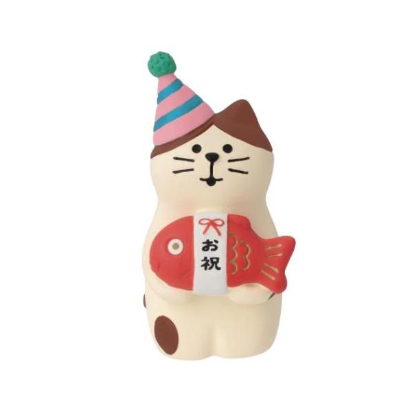 マスコット コンコンブル おめでとう祝鯛猫 concombre デコレ