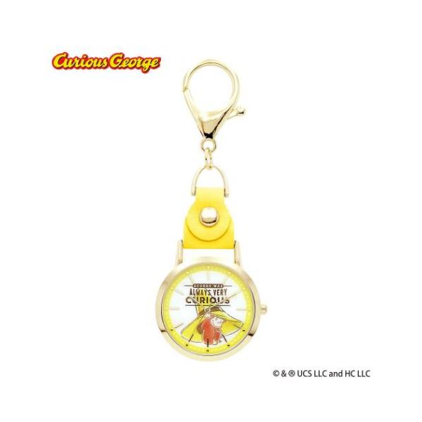 「腕時計」 おさるのジョージ キーホルダー時計 レザーKCウォッチ YE フィールドワーク プレゼント 女性 レディースウォッチ かわいい 水彩タッチのおしゃれなキーチェーンウォッチ 毎日のコーディネートにぴったりのファッションウォッチシリ...