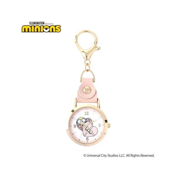 「腕時計」 ミニオンズ レザーウォッチKC キーホルダー時計 PI ユニバーサル映画 キャラクター グッズ POPなデザインが可愛いキーチェーンウォッチ こちらはPOPなデザインがかわいい[キーチェーンウォッチ]バッグやポーチなど色々なとこ...