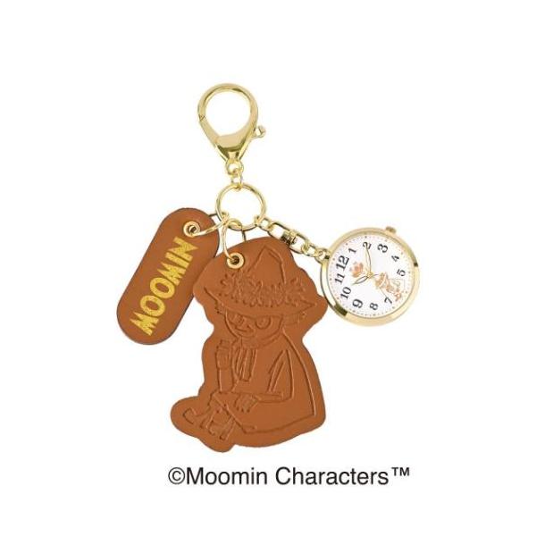 「腕時計」 ムーミン グッズ キーホルダー時計 北欧 キャラクター ムーミンの可愛い時計シリーズ [Moomin/ムーミン]グッズに可愛いnewアイテム登場こちらはキュートな[型押しレザーキーホルダー時計]型押し＆箔押しで高見えなデザインで...