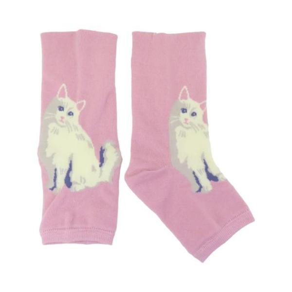 「靴下：レディース」 女性用靴下 ムームーキャット シルクおやすみソックス ピンク フレンズヒル プレゼント あなたの冷えとりを優しくサポート 毎日が楽しくなるキュートなZAKKAシリーズこちらはかわいい[シルクおやすみソックス]吸湿性と放...