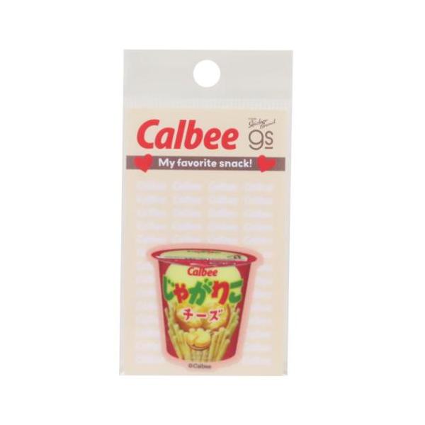 「ステッカー：キャラクター」 ダイカットシール カルビー じゃがりこ グリッターミニステッカー お菓子パッケージ チーズ 耐水耐光 キャラクター 自転車やパソコンいろんなところに貼って楽しい耐水ステッカー みんな大好きお菓子[カルビー]グッ...