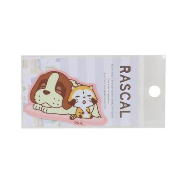 「ステッカー：キャラクター」 あらいぐまラスカル ダイカットミニステッカー ダイカットシール いっしょにお昼寝 世界名作劇場 キャラクター グッズ 自転車やパソコンいろんなところに貼って楽しい耐水ステッカー 世界名作劇場[あらいぐまラスカル...