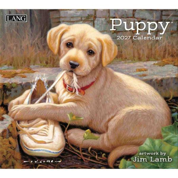 2027 Calendar LANG ラング 壁掛けカレンダー2027年 Jim Lamb Puppy
