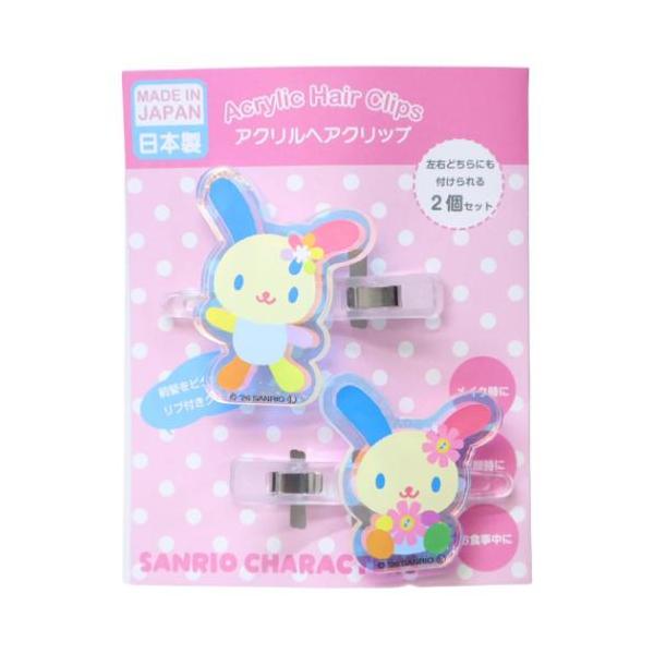 ヘアアクセ ウサハナ オーロラアクリルヘアクリップ サンリオ JUNKADO
