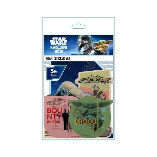 スターウォーズ マンダロリアン アンド グローグー クラフトステッカーセット STAR WARS 5枚セット ディズニー 日本製