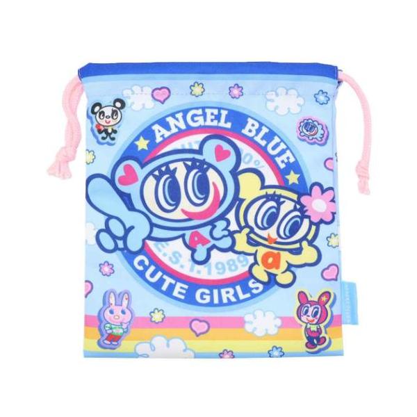 エンジェルブルー グッズ 巾着袋 キャラクター きんちゃくポーチ