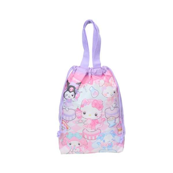 「シューズバッグ」 運動靴かばん サンリオキャラクターズ 巾着シューズバッグ カフェ[学童] サンリオ ジェイズプランニング 新学期準備雑貨 シューズケース 抗菌 撥水 新入学の準備はお済みですか？可愛い雑貨で揃えちゃおう 大人気サンリオキ...