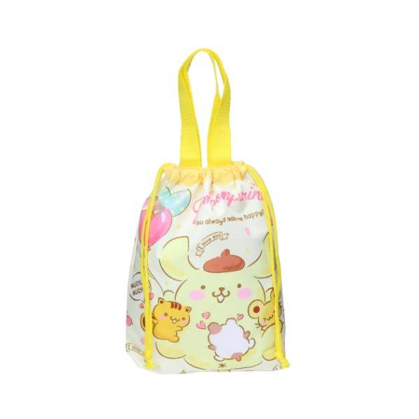 「シューズバッグ」 ポムポムプリン 巾着シューズバッグ サンリオ 運動靴かばん キャラクター ハグ[学童] ジェイズプランニング 新入学の準備はお済みですか？可愛い雑貨で揃えちゃおう 大人気サンリオキャラクターのキュートなスクール雑貨シリー...