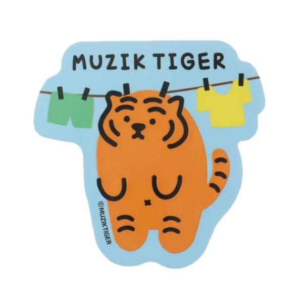 「ステッカー：キャラクター」 ステッカー MUZIK TIGER ムジークタイガー ダイカットシール ケイカンパニー 洗濯 グッズ 大人気ムジークタイガーのかわいいステッカー 韓国発のアクセ、ライフスタイルブランド[MUZIK TIGER/...