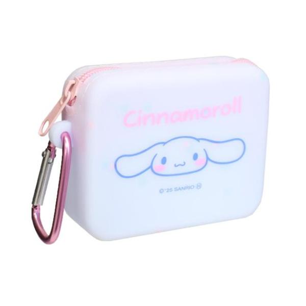 「ミニポーチ クリアポーチ」 シナモロール サンリオ キャラクター ミニポーチ シリコンミニカラビナポーチ シリコンのカラーチップが散りばめられていて透け感が可愛い 大人気サンリオキャラクターグッズにまたまた可愛いnewアイテム登場こちらは...