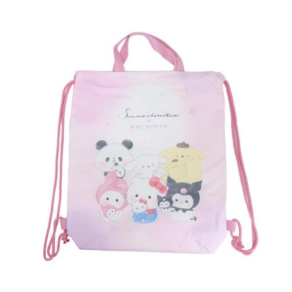 「ナップサック」 サンリオxもちぱん 体操服バッグ サンリオ ナップサック キャラクター nui party カミオジャパン 新入学の準備はお済みですか？可愛い雑貨で揃えちゃおう [もちもちぱんだ]x[サンリオキャラクター]のコラボグッズが...