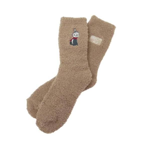 「もこもこソックス」 ムーミン 巾着入りソックス 北欧 女性用防寒靴下 キャラクター マフラー ブラウン 巾着入りでギフトにぴったり 大人気[Moomin/ムーミン]グッズにまたまた可愛いnewアイテム登場！こちらはかわいい[巾着入りソック...