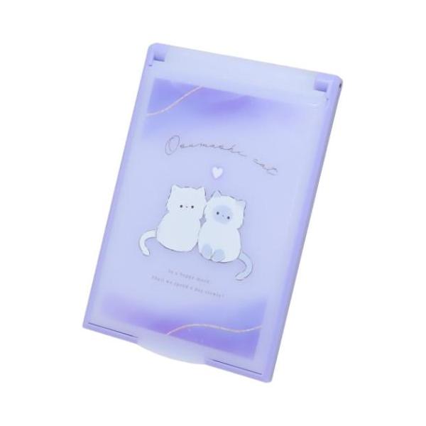 「手鏡」 カードミラーS OSUMASHI CAT 手鏡 カミオジャパン 超ミニサイズでポーチにすっぽり収まるスタンド式ミラー 毎日が楽しくなるキュートなZAKKAシリーズこちらは身だしなみの必需品[ミニスタンドミラー]コンパクトサイズで持...