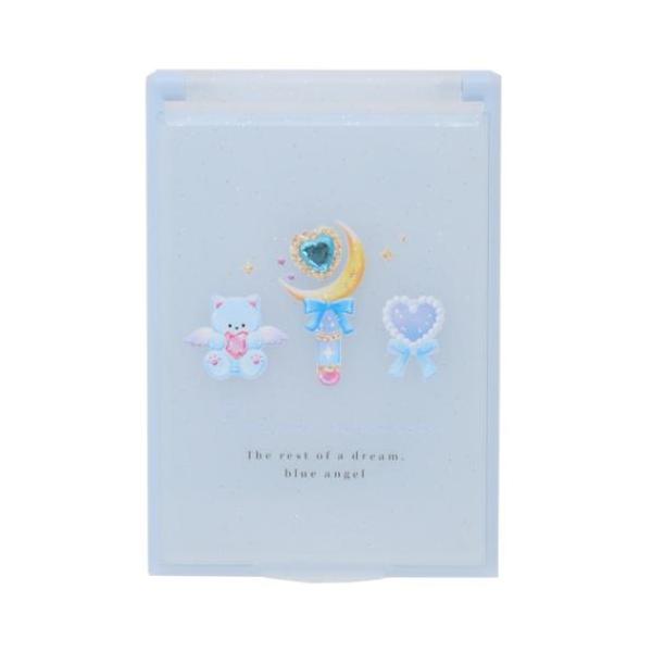 「手鏡」 ストーン付きカードミラーS エクランウルー 手鏡 カミオジャパン BLUE ANGEL グッズ 超ミニサイズでポーチにすっぽり収まるスタンド式ミラー 毎日が楽しくなるキュートなZAKKAシリーズこちらは身だしなみの必需品[ミニスタ...