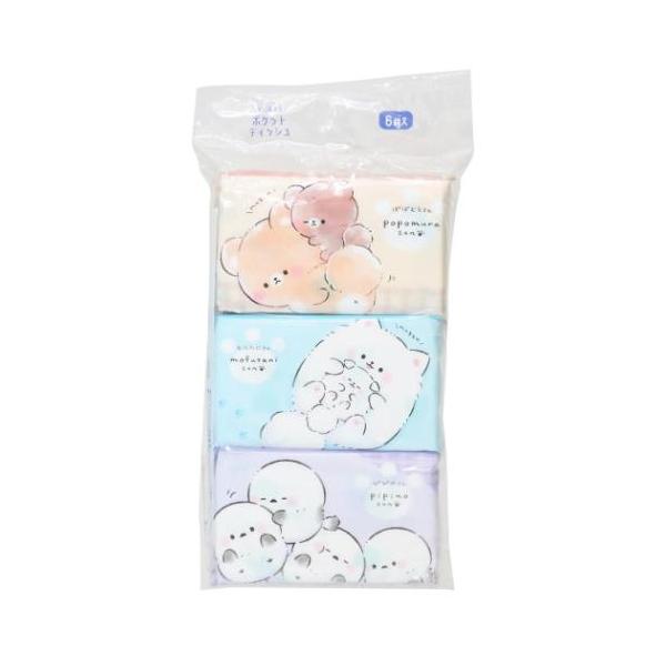 「健康 衛生雑貨」 ポケットティッシュ おとなりさん ティッシュ カミオジャパン グッズ 水に流せる柄入りでかわいいポケットティッシュ 毎日がもっと楽しくなるキュートなZAKKAシリーズこちらは水に流せる[ポケットティッシュ]包装フィルムの...