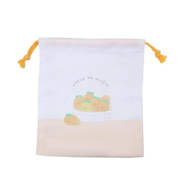 「巾着袋」 巾着袋 ジューシーなにんじん マチ付き巾着 きんちゃくポーチ カミオジャパン 新学期準備 ジューシーなにんじんのかわいいランチ雑貨シリーズ 入学 新学期にぴったりのキュートなランチ雑貨シリーズこちらはかわいい[マチ付き巾着袋]し...