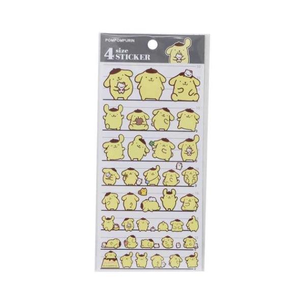 ポムポムプリン グッズ シールシート サンリオ キャラクター 4サイズ