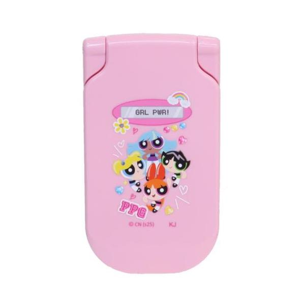 「手鏡」 パワーパフガールズ ガラケー型コンパクトミラー 手鏡 キャラクター カミオジャパン 平成レトロのかわいいガラケー型コンパクトミラー スーパーパワーを持ったブロッサム バブルス バターカップの3人娘が大活躍する[POWER PUFF...