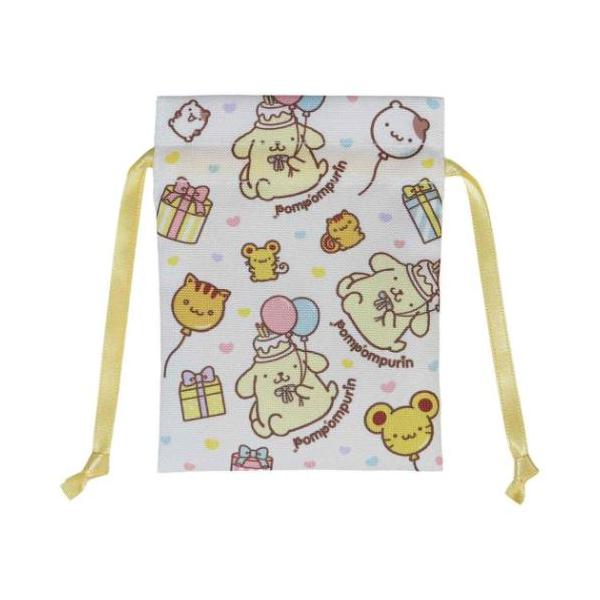 ポムポムプリン グッズ ミニ巾着袋 キャラクター 豆巾着 バースデーシリーズ ちらし サンリオ