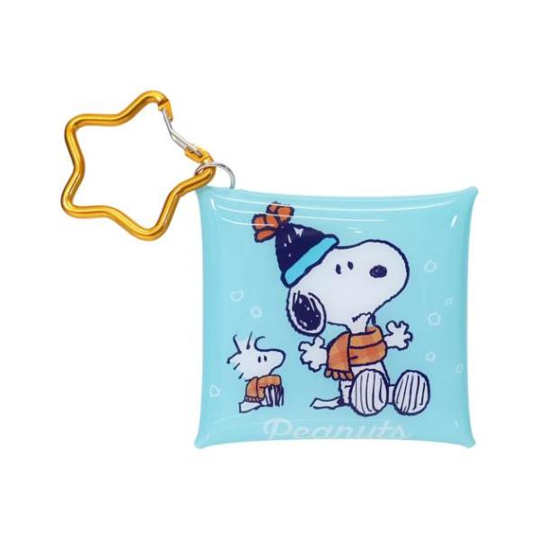 PEANUTS スヌーピー ミニポーチ クリアマルチケースSS BL ピーナッツ