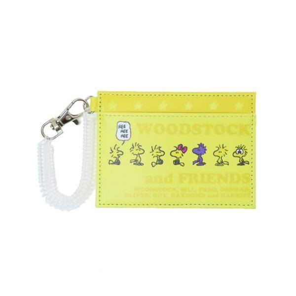 スヌーピー シングルパスケース 定期入れ YE ウッドストック ピーナッツ キャラクター グッズ