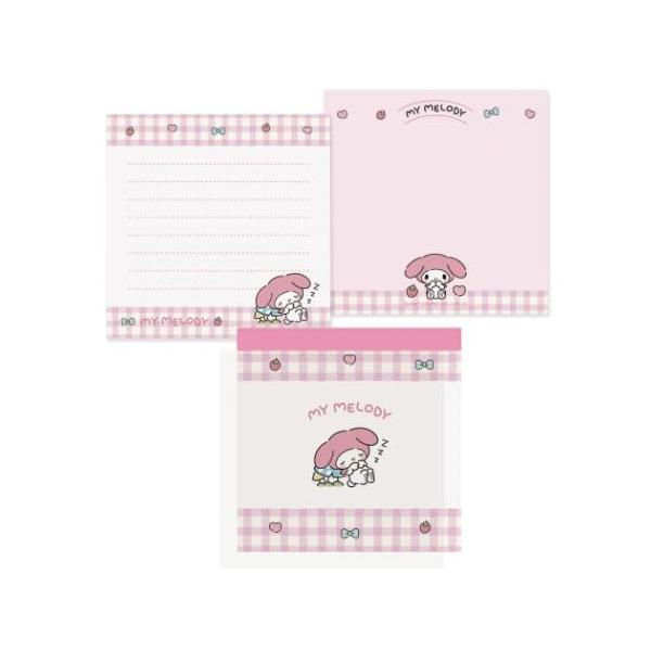 マイメロディ メモ帳 スクエアメモ ゆるっとシンプル サンリオ エム