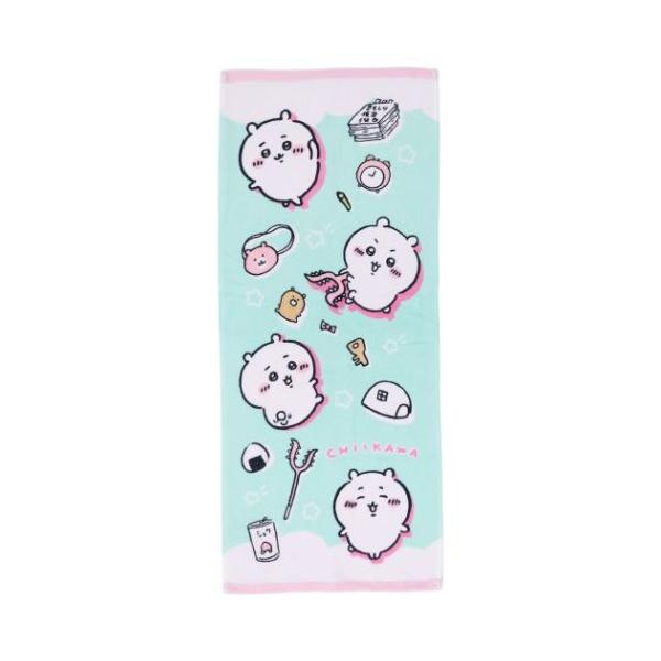 他サイト： ちいかわ グッズ フェイスタオル キャラクター プリントロングタオル ちいかわいろいろの商品画像