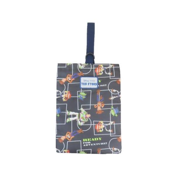 「シューズバッグ」 トイストーリー 体育館靴入れ ディズニー シューズバッグ キャラクター パワフルネイビー 丸眞 通園通学に使いやすいシューズバッグ 大人気ディズニーキャラクターからまたまた可愛いアイテム登場こちらは体育館シューズなどを入...
