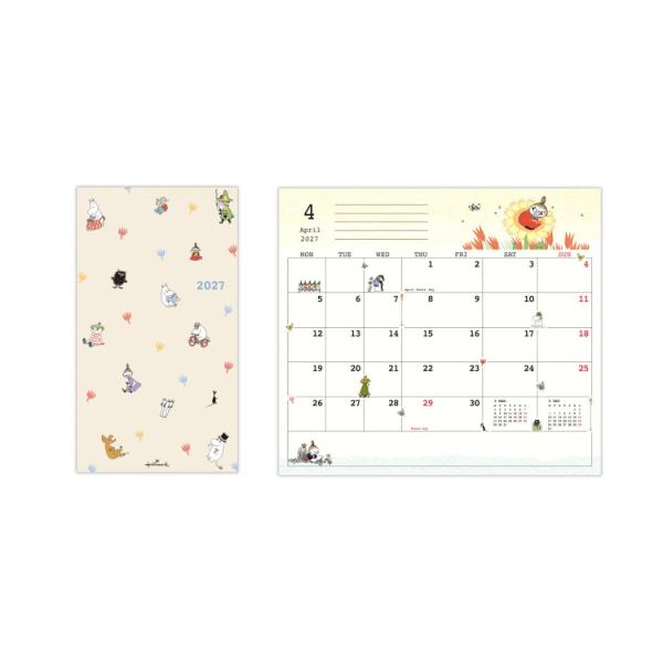 ムーミン 2027 diary 2027年 手帳 スリムマンスリーダイアリー MOスリムムーミン 10月始まり スケジュール帳 令和9年手帖