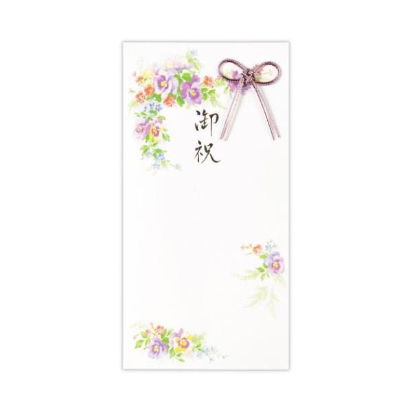「熨斗袋」 祝儀袋 御祝 封筒 御祝フラワーパープル2 日本ホールマーク 素敵な祝儀封筒に気持ちを込めて こちらは御祝い事全般に使用できる可愛い[祝儀封筒]上品な花柄なのでお相手を問わずお使いいただきやすいデザインです。水彩調のパープルの花...
