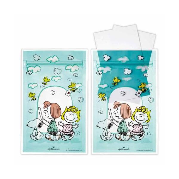 「ジップバッグ」 スヌーピー 小分けビニール袋 ジッパーバッグ ミニSNLFグリーン Life with Snoopy and Friends ピーナッツ 日本ホールマーク 小物整理に便利なミニジッパーバッグ 「Life with Snoo...