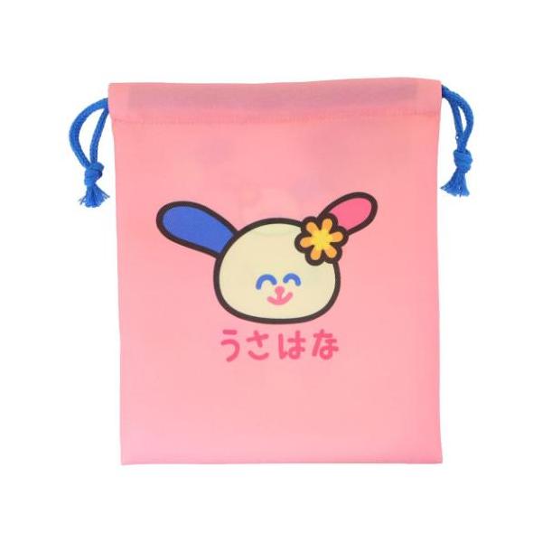 巾着袋 ウサハナ キンチャク マチ無し うさはな ピンク サンリオ