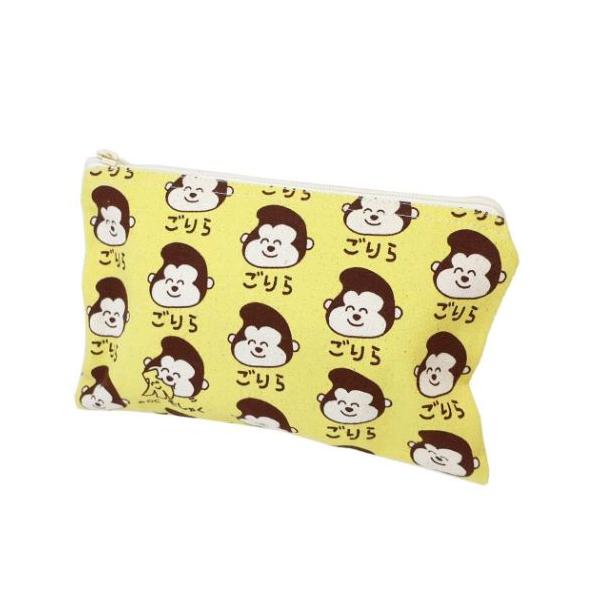 「コスメポーチその他」 おえかきさん キャンバス フラットポーチ コスメポーチ ごりらさん！ 小物入れ ペンケース モバイルポーチ グッズ トラベルポーチとしてもおすすめ  使い勝手抜群の平ポーチ 毎日が楽しくなるキュートなZAKKAシリー...