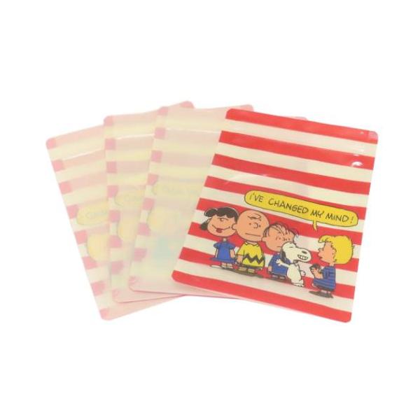 「ラッピング用品」 スヌーピー グッズ 小分けビニール袋 キャラクター ストレージバッグ レッド STRIPED PATTERN RD ピーナッツ マチ付きのストレージバッグ 大人気PEANUTS/SNOOPYグッズにまたまた可愛いnewア...