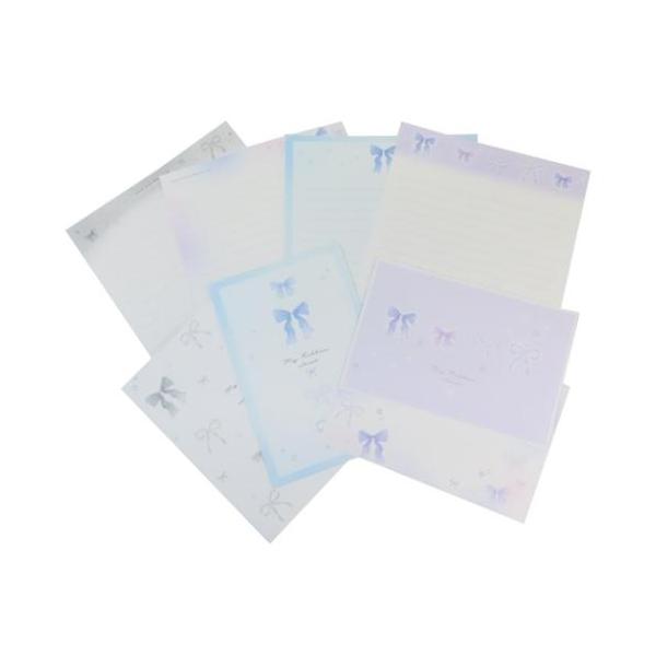 「レターセット」 レターセット ボリューミーレター マイリボンクローゼット クーリア 手紙セット 便箋＆封筒 たまにはメールじゃなく手描きの言葉で想いを伝えよう 毎日が楽しくなるキュートなステーショナリーシリーズこちらは特別な想いを伝えたい...