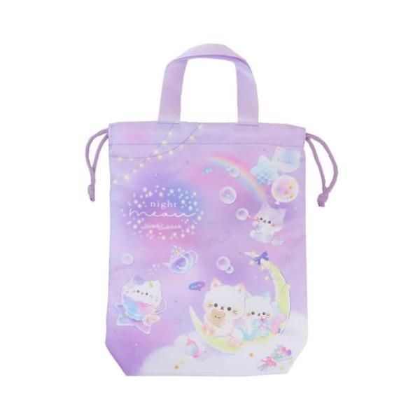 「シューズバッグ」 シューズバッグ 運動靴かばん ナイトミャウ クーリア 新学期準備雑貨 新入学にかわいい雑貨や文具で揃えちゃおう 新入学 新学期に大喜び間違いナシのキュートな雑貨シリーズこちらは体育館シューズなどの収納にぴったりな[シュー...